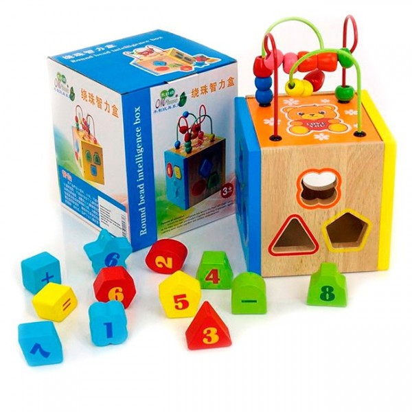 Деревянная логическая игрушка Куб 141-1818К