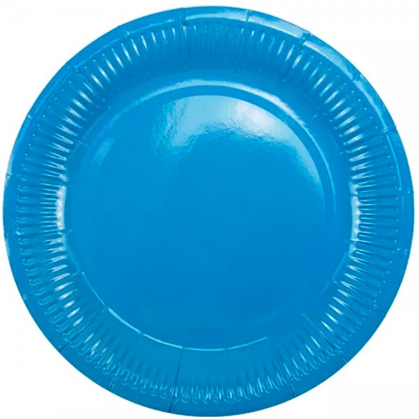 Тарелка бумажная ламинированная Blue 18см 6шт 6056742