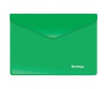 Папка-конверт на кнопке A5 180мкм, зеленая OBk_05004 Berlingo