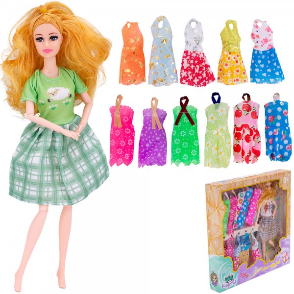 Кукла Miss Kapriz 1104-1YSYY Мой гардероб с набором платьев в кор.