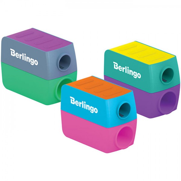 Точилка пластик ColorShift,  2 отверстия, контейнер 320757 Berlingo