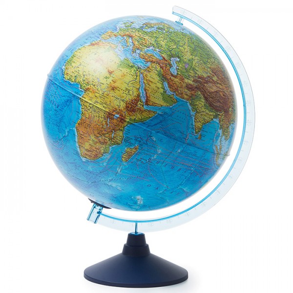 Глобус Земли физико-политический 320мм с подсветкой от батареек Классик Евро Ве013200264