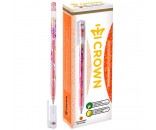 Ручка гелевая Crown Glitter Metal Jell оранжевая с блестками 1,0мм 062852