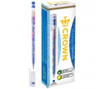 Ручка гелевая Crown Glitter Metal Jell синяя с блестками 1,0мм 063897
