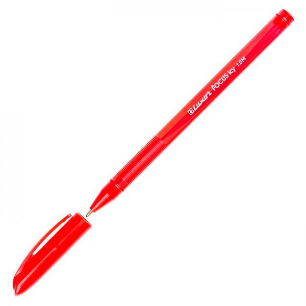 Ручка шарик Luxor Focus Icy красная 1,0мм 233867