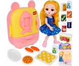 Кукла малышка 600-64 с холодильником и набором продуктов в пак.