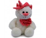 Мягкая игрушка Кошка Глория 24/35 см с бежевым сердцем 0800823-61