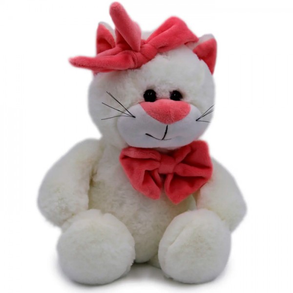 Мягкая игрушка Кошка Глория 24/35 см с бежевым сердцем 0800823-61