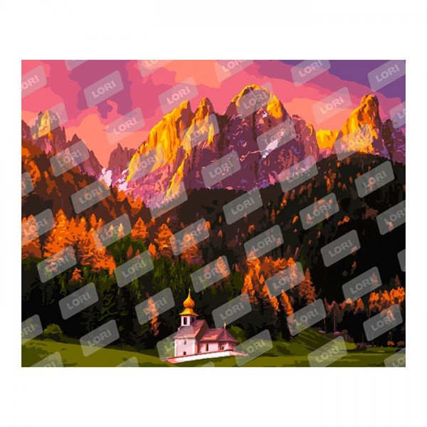 Набор для творчества Картина по номерам Храм в горах 40*50 см Кпн-175 Lori