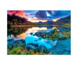 Набор для творчества Алмазная мозаика Пейзаж с закатом над горами у озера 30*40см CF30048