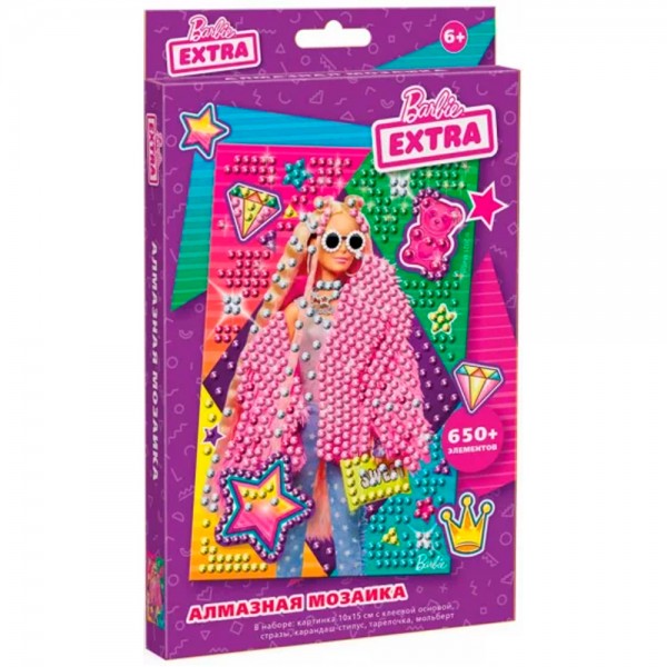 Набор для творчества Алмазная мозаика Barbie Extra LN0012