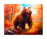Набор для творчества Алмазная мозаика 40*50,см KiKi Бурый медведь полная выкладка ALM105