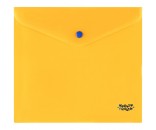 Папка-конверт на кнопке Мульти-Пульти, А5+, 160мкм, полупрозрачная, оранжевая 326554