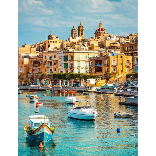 Набор для творчества Алмазная мозаика Мальта в солнечный день без подрамника 30*40см 24 цвета полное заполнение SF30010